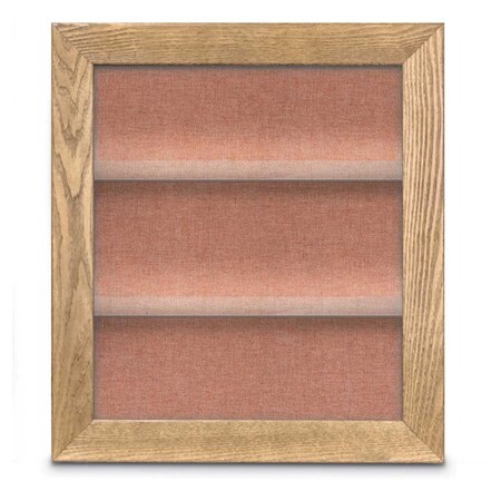 Indoor Enclosed Combo Board,42x32,White Frame/Burgundy & Apricot